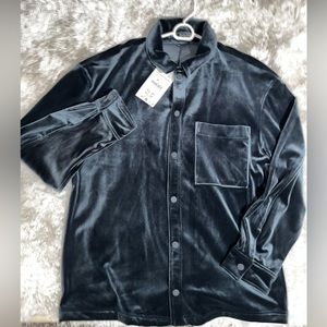 Velvet button down